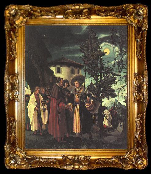 framed  Albrecht Altdorfer The Departure of Saint Florian, ta009-2